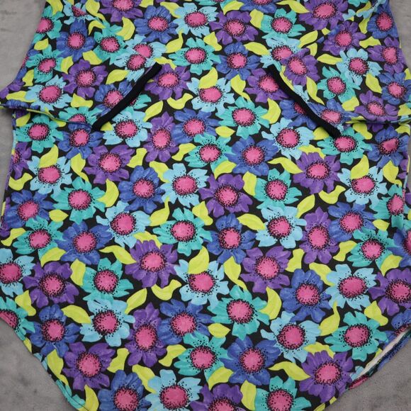 Lee Shirt Womens 2XL Multicolor Floral Short Sleeve Round Neck Casual Outwear - Picture 13 of 16